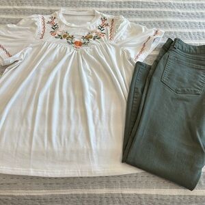 Embroidered White Blouse